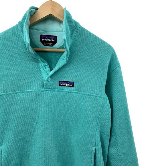 Patagonia teal pullover t snap fleece - Picture 2 of 4